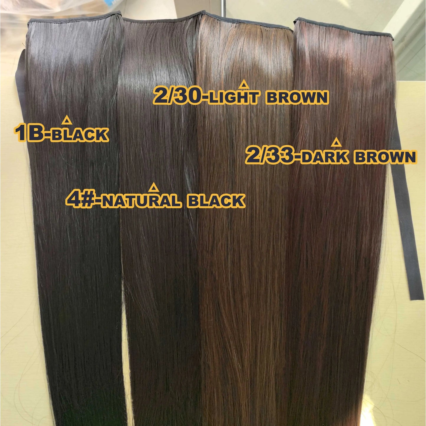 Straight Long Ponytail Extensions 22inch Natural Black Wrap Around Synthetic Hair Piece Pony Tail Hair Hairpieces for Women Girl