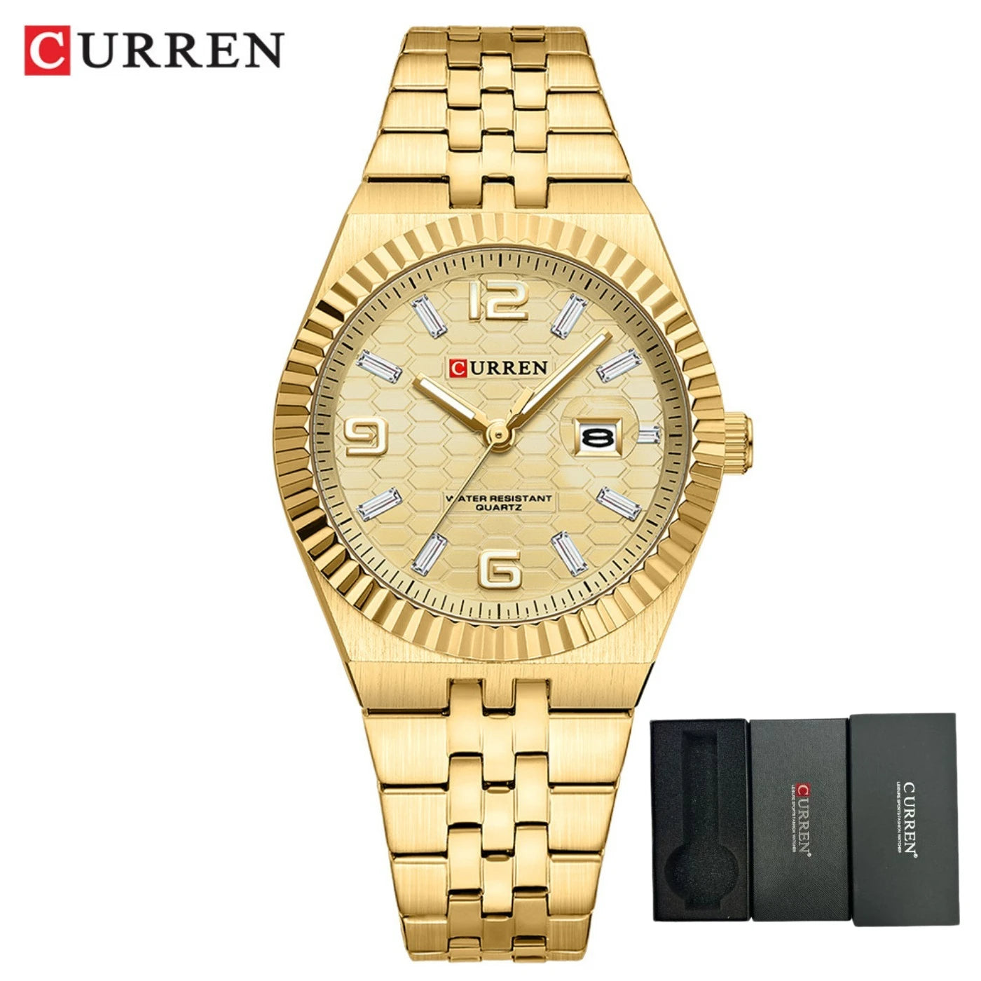 CURREN Women's Watch Analog Quartz Waterproof Ladies Wrist Watches with Date Dainty Fashion Luxury Stainless Steel Watch