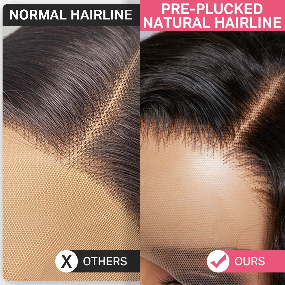 Deep Wave 40 30 inch 13x6 HD Transparent Lace Front Human Hair PrePlucked Brazilian Deep Wave Lace Frontal Wig with Deep Hair