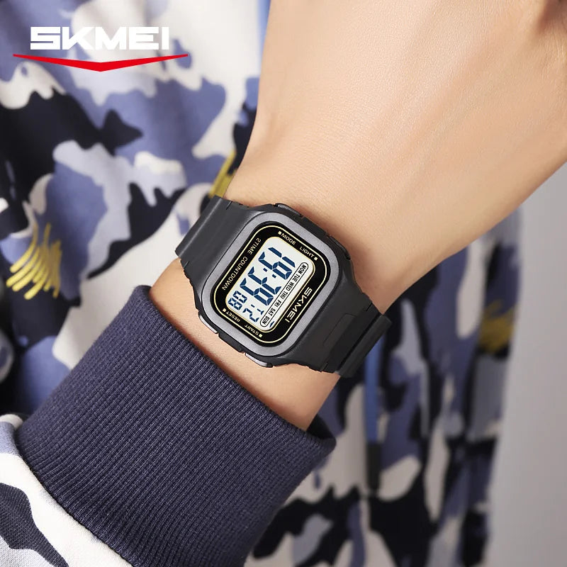 SKMEI 2343 Military Digital Watch Sports Shockproof Waterproof Multi Functional Men's Watch LED Display Alarm Clock Reloj Hombre