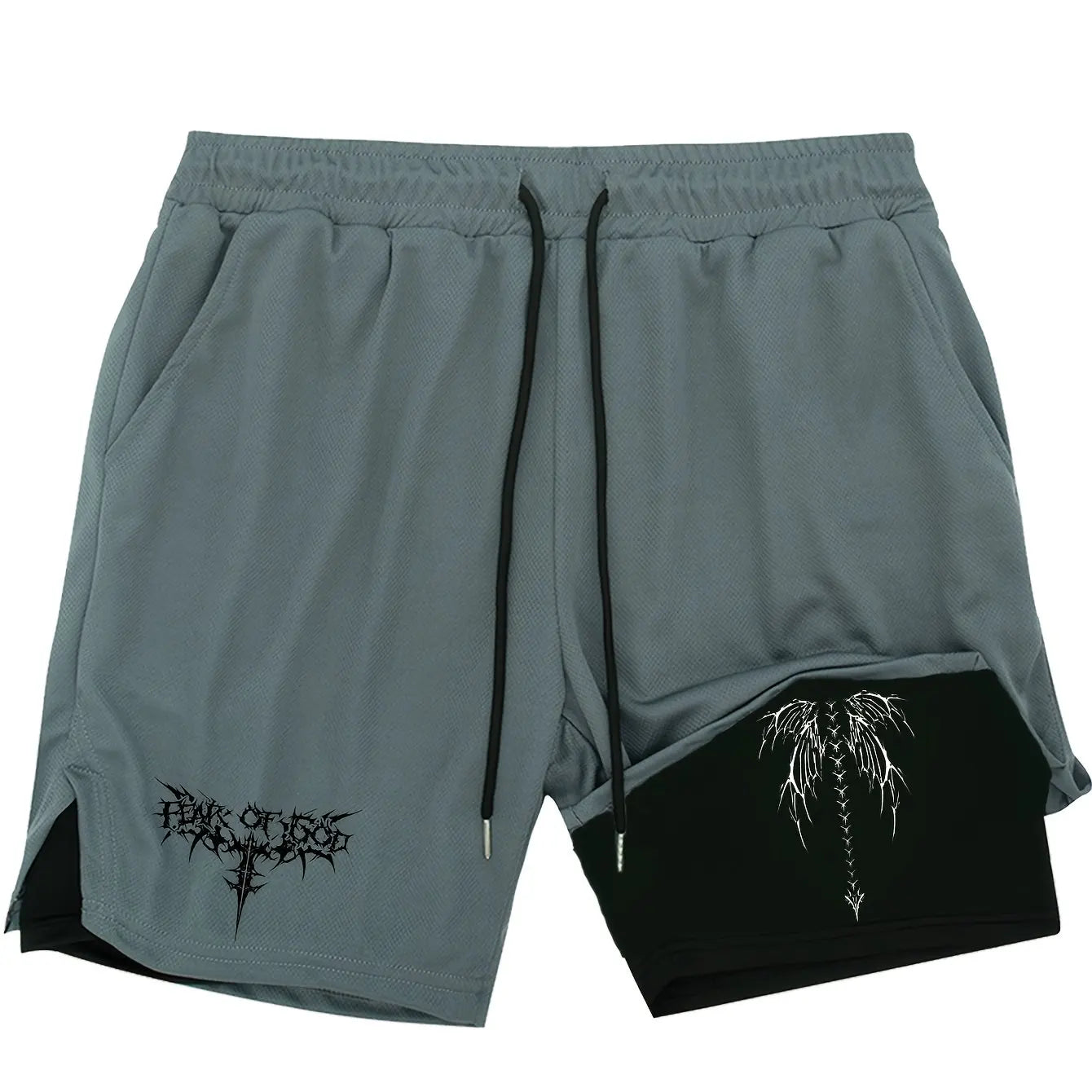Men Running Shorts 2 in 1 Double-deck Sport Shorts Sportswear Gym Fitness Short Pants Training Jogging Bottom Men's Clothing