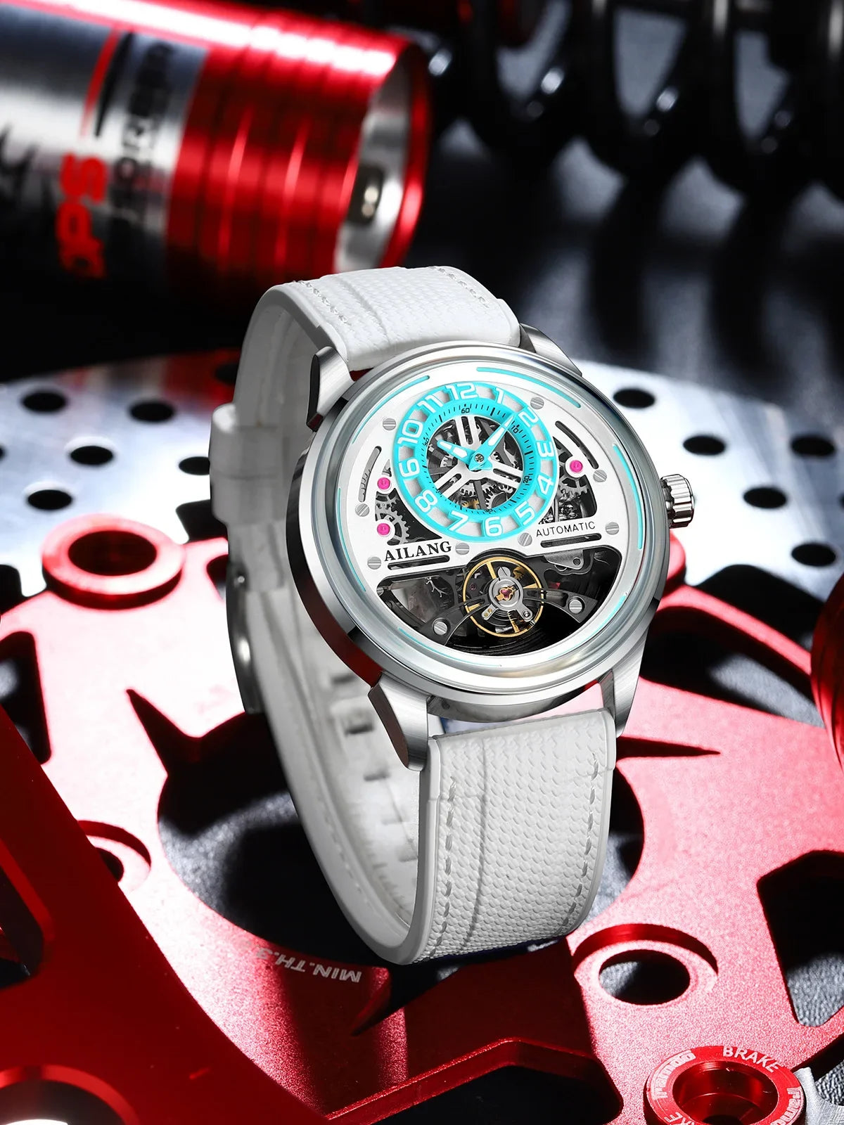Ailang new automatic mechanical men's watch waterproof skeleton tourbillon luminous fashion men's watch