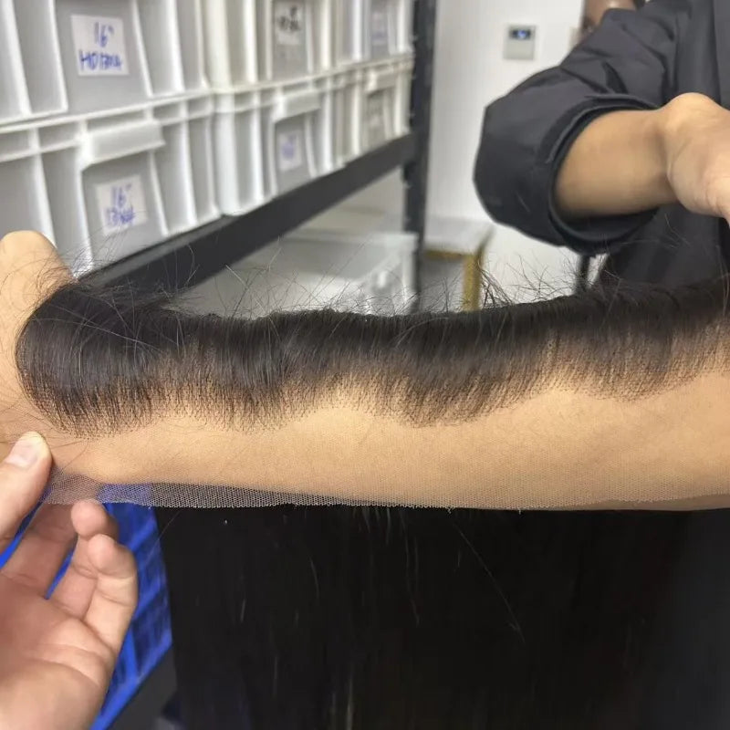 Human Hair 13x6 Lace Frontal Pre Plucked with Baby Hair 150% Density 10-22'' 2x6 Lace Closure Remy hair for Women Natural Color