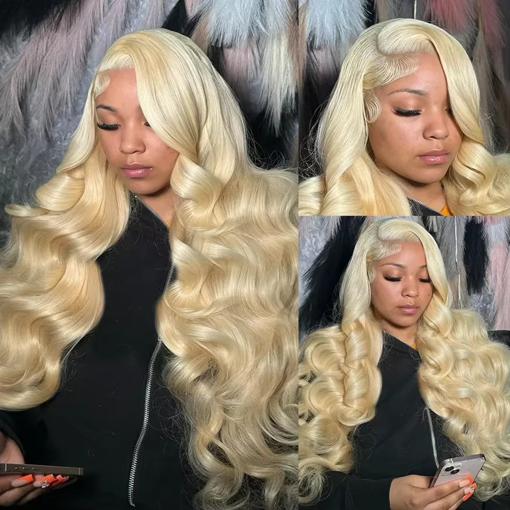13x6 Body Wave Transparent HD 30 46 Inch 613 Honey Blonde Lace Frontal Human Hair Wig 200 Density Brazilian 13x4 Lace Front Wig