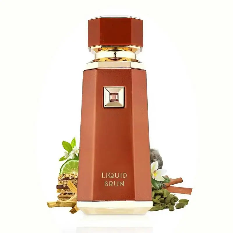 Liquid Brun Eau de Parfum Spray by Fragrance World French Avenue 3.4 Oz for Men - Warm Spicy & Woody Scent with Bourbon Vanilla & Musk Notes
