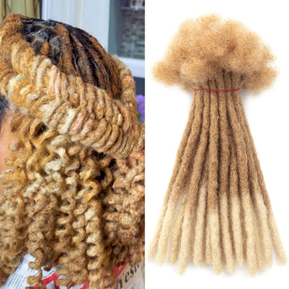 20strands/pack 0.6cm Thickness Tip Blonde 100% Real Human Hair Dread Lock Extensions Full Handmade Permanent Extension Bundles