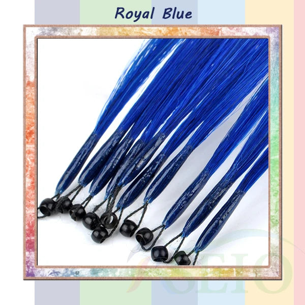 RESIO Color  8D Tip Hair Extensions 100% Real Human Hair Microbeads Extensions Color Purple Blue Pink Gray 18-20inch 0.5g/Strand