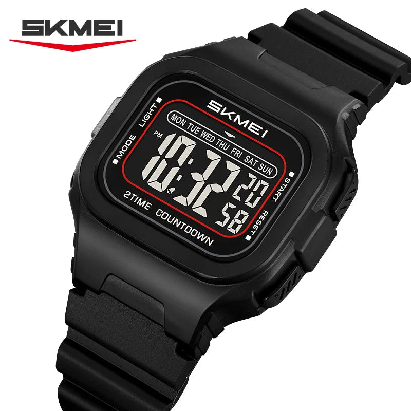 SKMEI 2343 Military Digital Watch Sports Shockproof Waterproof Multi Functional Men's Watch LED Display Alarm Clock Reloj Hombre