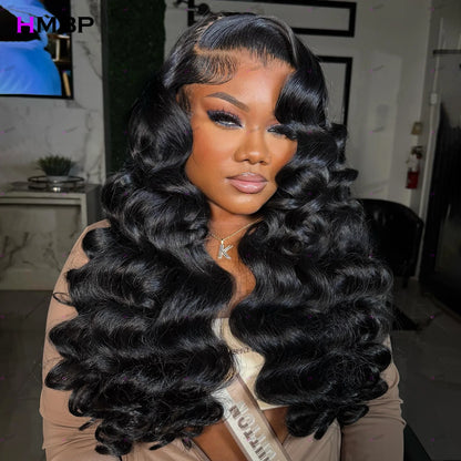 Glueless Wig Pre Plucked Hairline Loose Deep Wave 9x6/13x4 HD Lace Frontal Wig 400 Density Deep Water Wave Curly Human Hair Wig