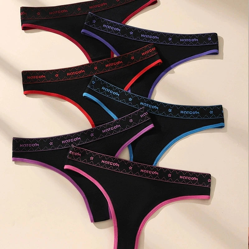 6Pcs/Set Women Thongs Low Waist Sexy Underwear Soft Panties Girls Briefs Cotton G-String Breathable Ladies Panty Female Lingerie