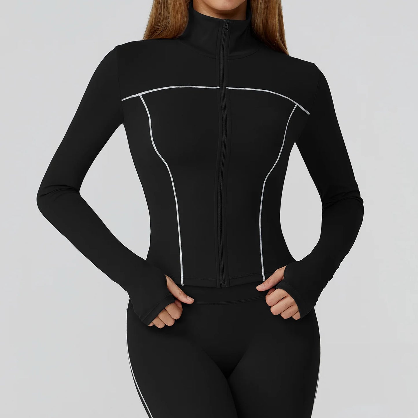 Yoga Clothes Women Sport Jacket Running Long Sleeve Shirt Sports Jackets Top Workout Coat Gym Training Clothing Workout Yoga Top