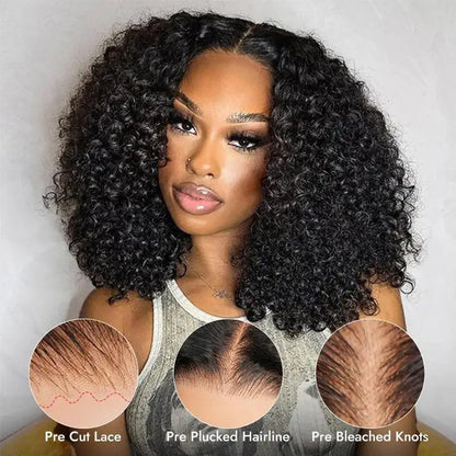 Alipearl Hair New Curly Wave Wig Glueless Pre Bleached Pre Cut 7x5 Ready To Go Closure Wig Human Hair With Pre Plucked Hairline