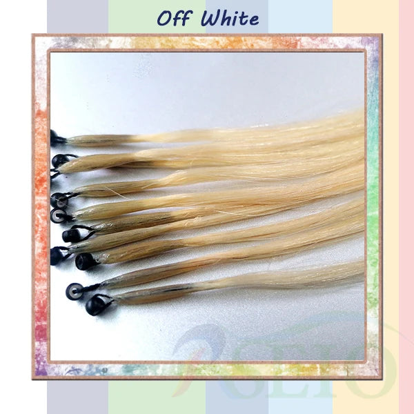 RESIO Color  8D Tip Hair Extensions 100% Real Human Hair Microbeads Extensions Color Purple Blue Pink Gray 18-20inch 0.5g/Strand