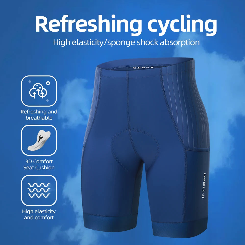 X-Tiger Cycling Shorts Bike Tights Pro Bicycle Shorts Breathable Lycra Sports Women MTB Road Biking Shorts 7 Hours Riding