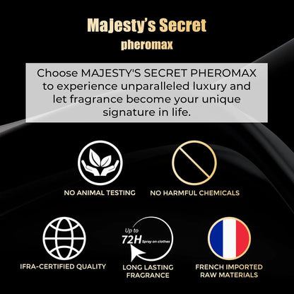 MAJESTY'S SECRET PHEROMAX Pheromone Cologne for Men – Luxury 3.4 fl oz Eau de Parfum Spray with Fresh Woody & Warm Notes, Long-Lasting Pheromone Fragrance Ideal for Office, Date Night, and Gifts