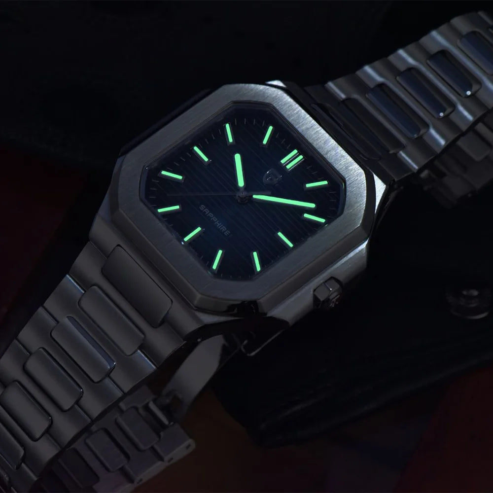 TOP New PAGANI DESIGN 37MM Square Men Quartz Watches Luxury Sapphire Glass AR Coated Business Watch VH31 Luminous Watch for Men