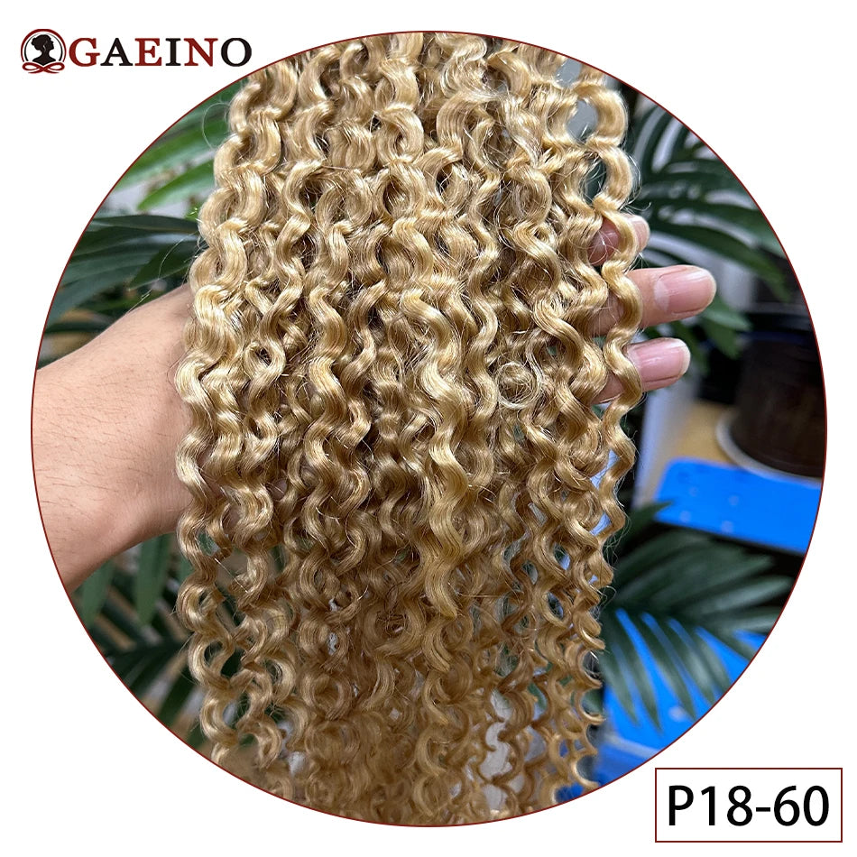 Water Wave Tape in Human Hair Extension Brazilian Hair Skin Weft Tape in Curly Human Hair 20 Pcs/Set Black Brown Blonde Color