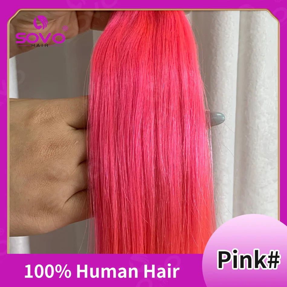 SOVO Tape in Hair Extensions 100% Remy Human Hair 20 Inch  20pcs  Balayage Skin Weft Tape in Extensions  12-26 inch
