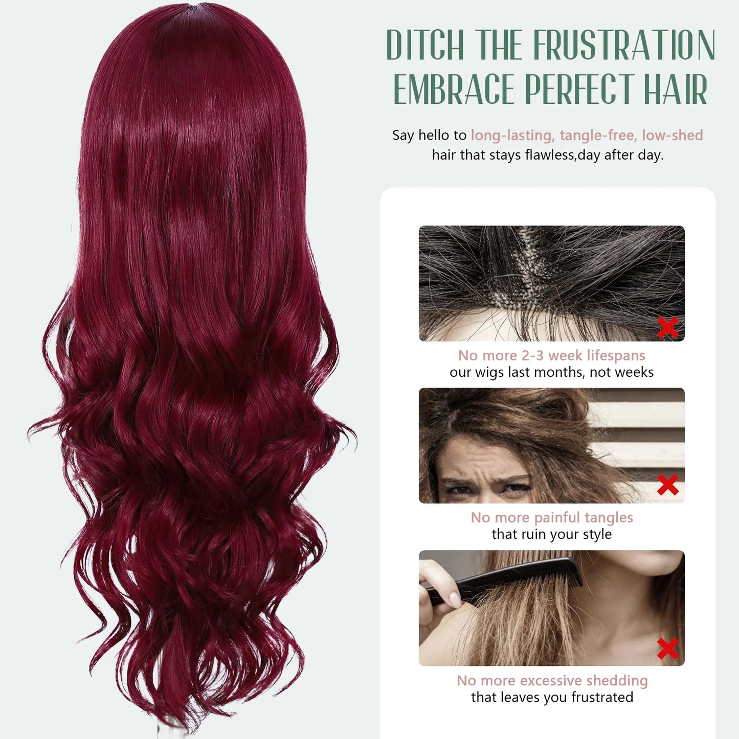 Body Wave Burgundy 40 Inches Long-length 200% High Density 13x6 13x4 HD Transparent Lace Frontal Wig Human Hair Wigs 99J Wine Red Pre Plucked Brazilian Hair For Women