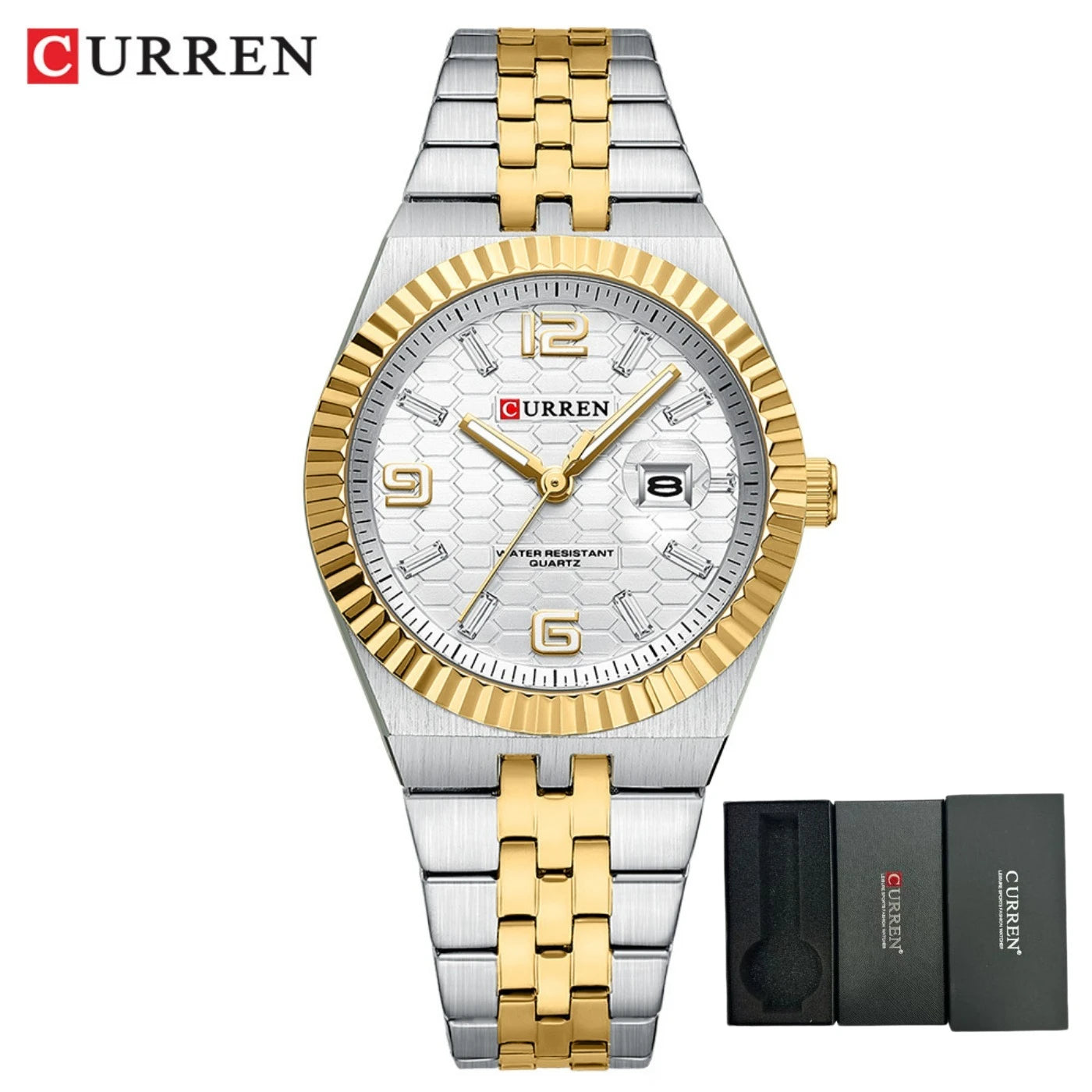 CURREN Women's Watch Analog Quartz Waterproof Ladies Wrist Watches with Date Dainty Fashion Luxury Stainless Steel Watch