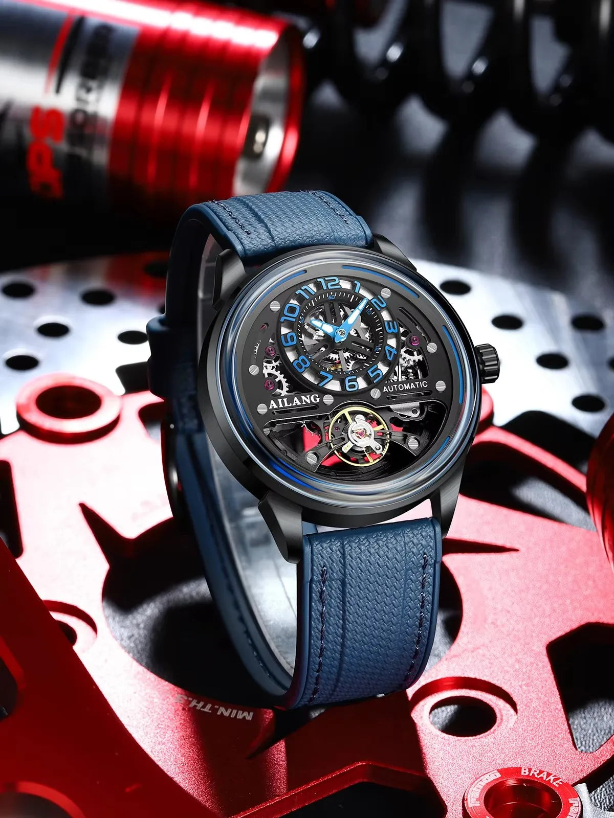 Ailang new automatic mechanical men's watch waterproof skeleton tourbillon luminous fashion men's watch