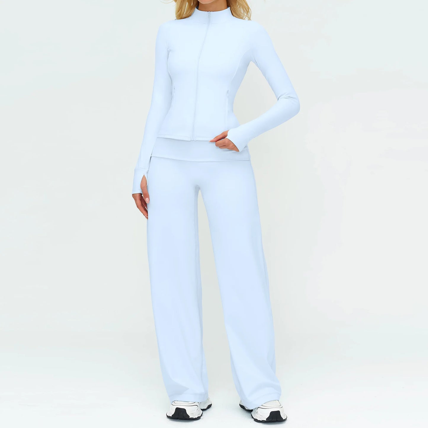 BIANHUI Women's Tracksuit Yoga Set Loose Casual Women Outdoor Sports Long Sleeve 2/3 Piece Set Sportswear Woman Gym Clothes