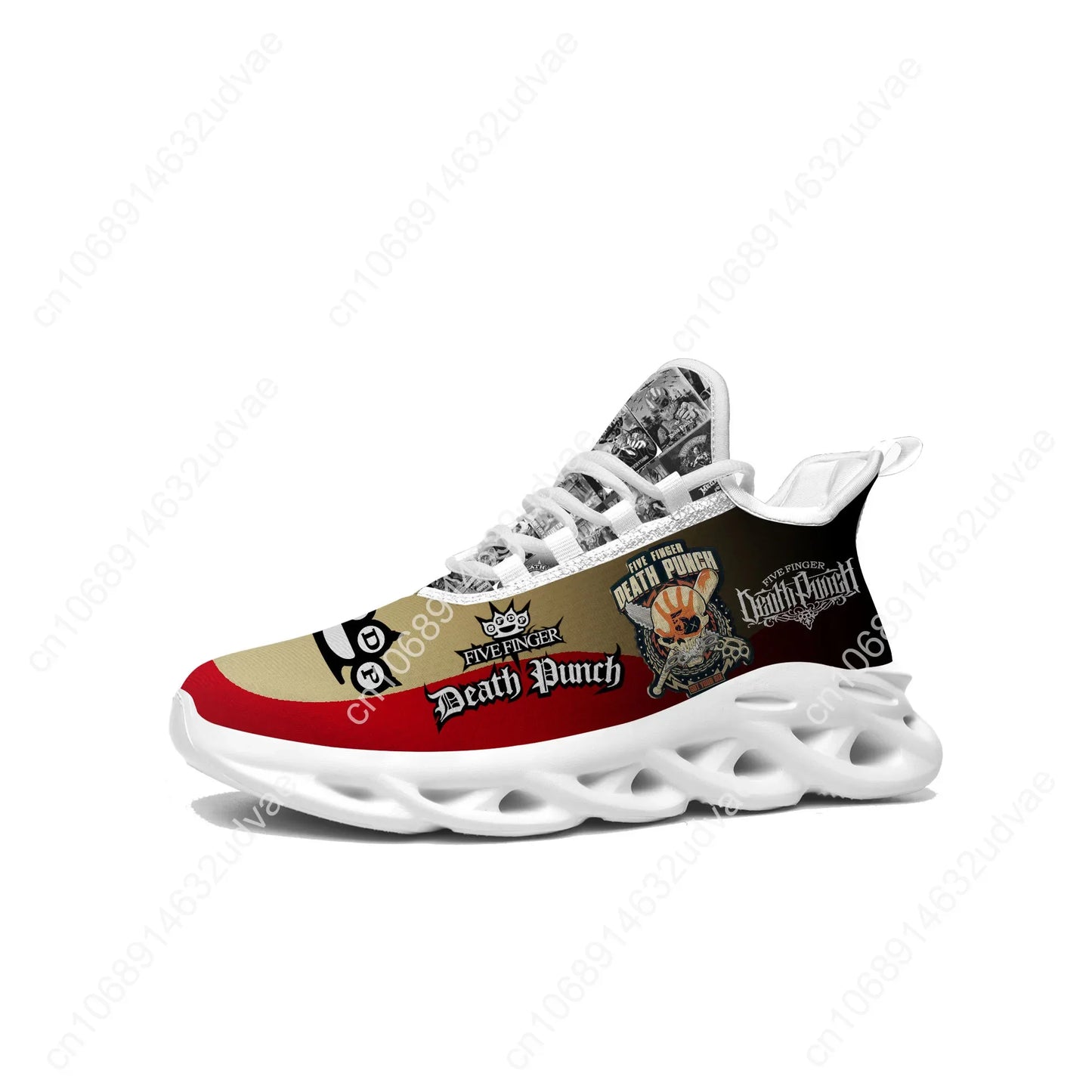 Five Finger Death Punch Sports Sneakers Mans Womans Running Shoes Sneaker Lace Up Mesh Footwear Tailor Made Shoe White