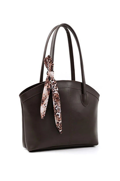 Faux Leather Bag Single Womens Hand Shoulder Crossbody Bag Brown