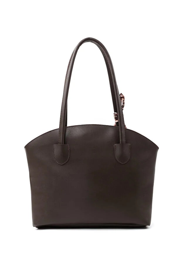 Faux Leather Bag Single Womens Hand Shoulder Crossbody Bag Brown