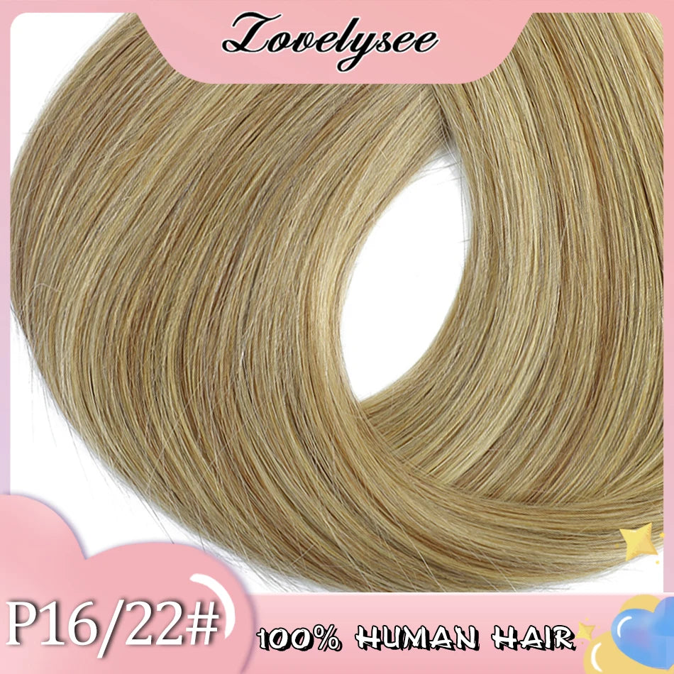 Lovelysee 3/4 Half Wig Human Hair With Clip in Hair Extensions Silky Straight Remy Hair Brown Color Soft 150% 180% Wig For Women