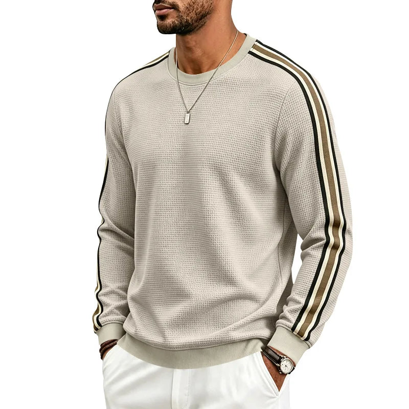 Men Lightweight Pineapple Grid Sweatshirt, Crew Neck Loose Breathable Casual Sport Top For Spring Autumn Amazon EU US