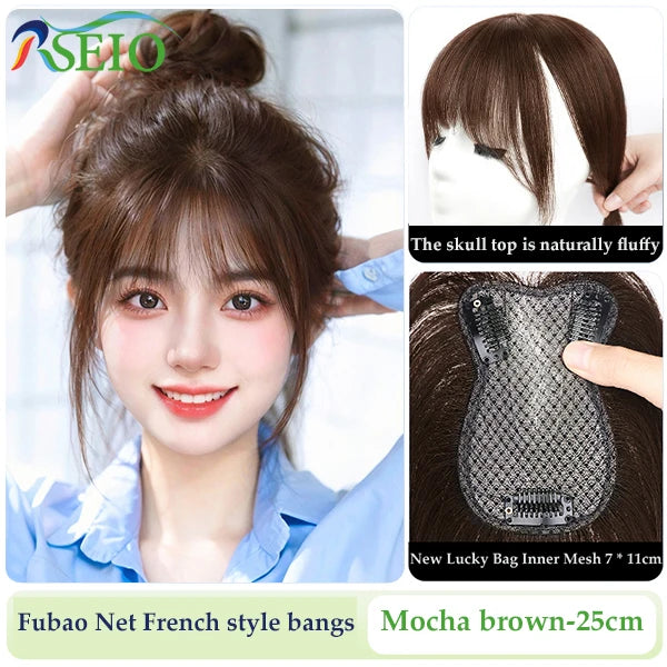 RSEIO Hair Toppers 7x11cm Women Topper Hair Natural Hair Wig 100% Human Hair Clip In Hair Extension For Women