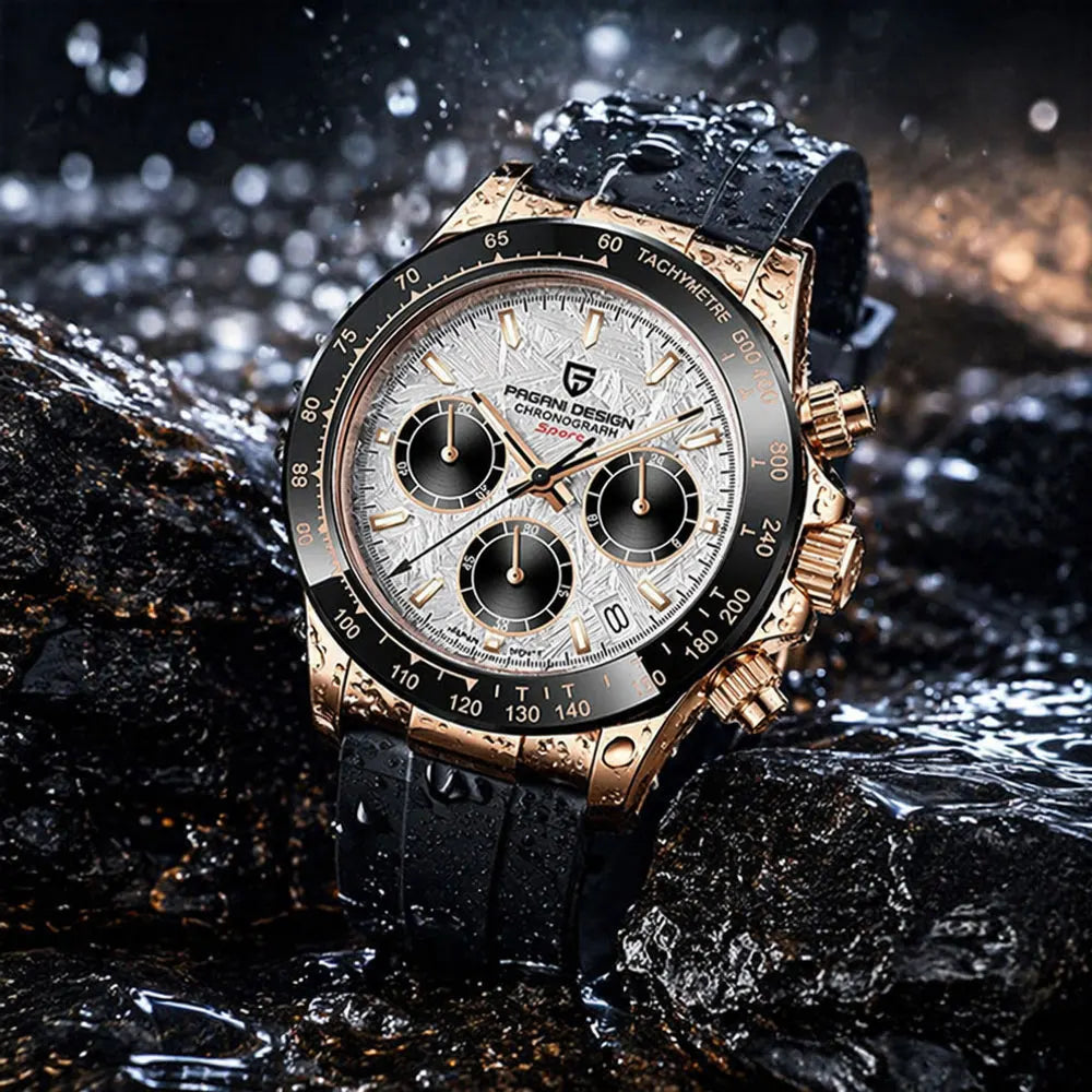 PAGANI DESIGN New VK63 Quartz Watch 40mm Men Wristwatch Chronograph Stainless Steel Waterproof Clock Top Brand Gift Watches Man