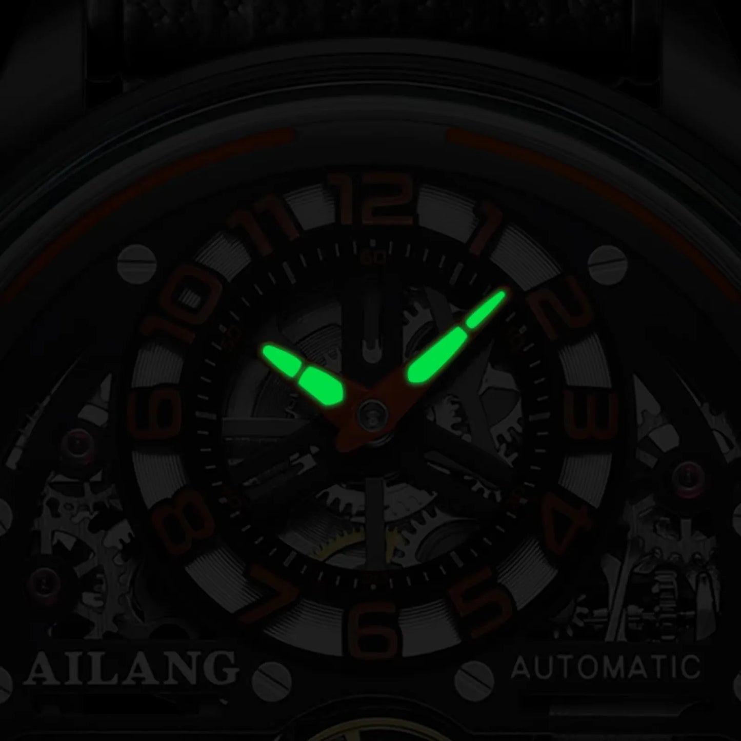 Ailang new automatic mechanical men's watch waterproof skeleton tourbillon luminous fashion men's watch