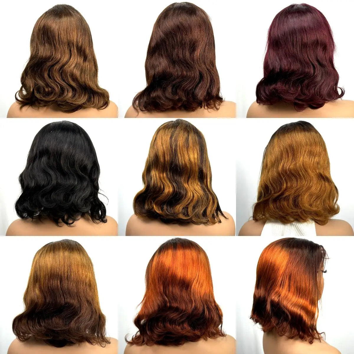 250% Density Colored Body Wave Human Hair Wigs 12inch 12A 100% Human Hair 4x4 Transparent Lace Closure Wavy Hair Wigs for Women