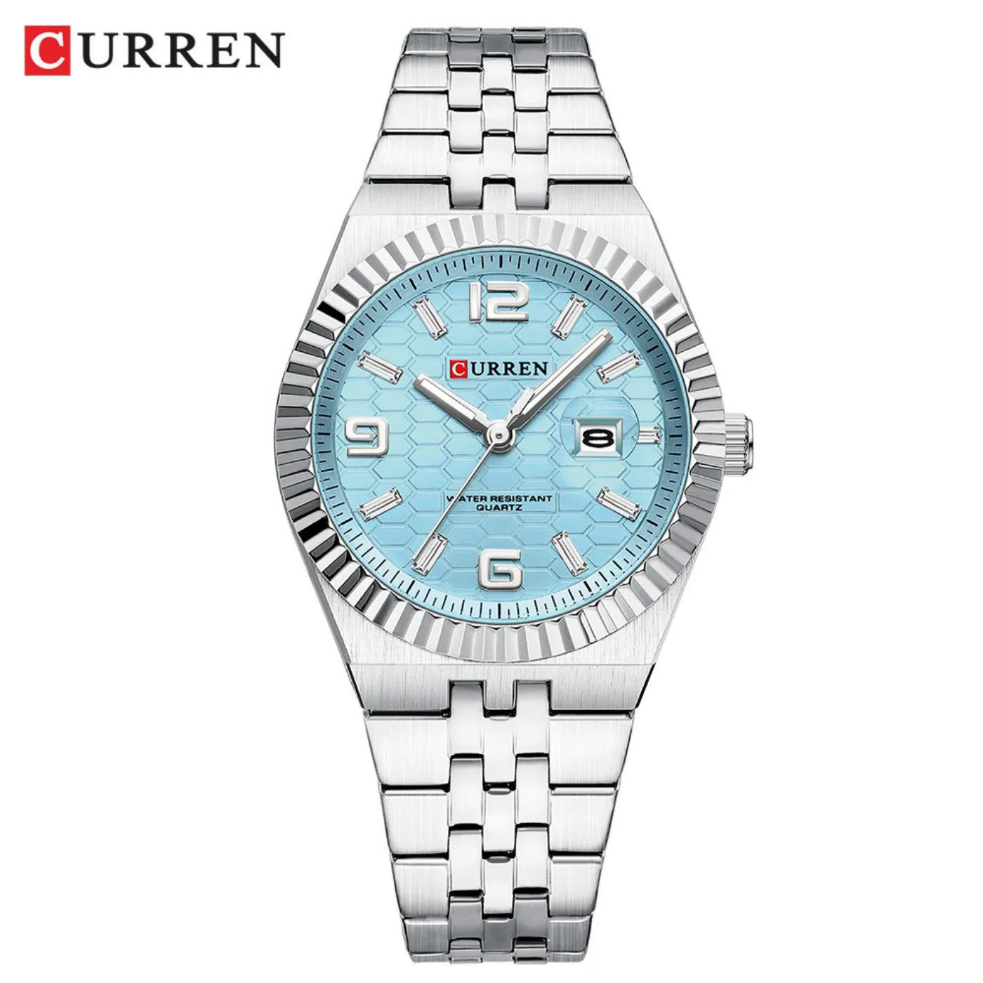 CURREN Women's Watch Analog Quartz Waterproof Ladies Wrist Watches with Date Dainty Fashion Luxury Stainless Steel Watch