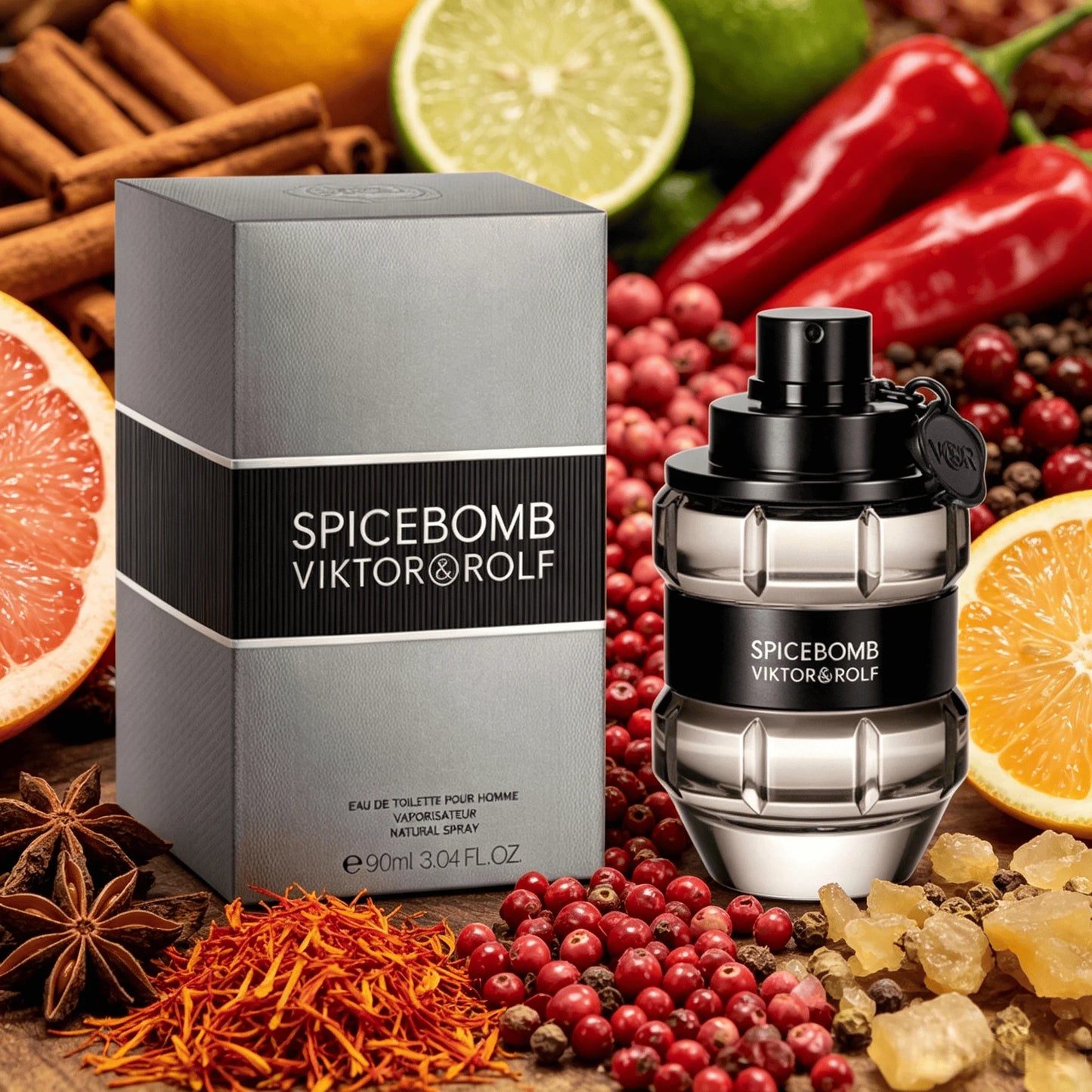 Viktor & Rolf - Spicebomb Eau de Toilette - Woody & Spicy - Cologne for Men - With Notes of Citrus & Tobacco