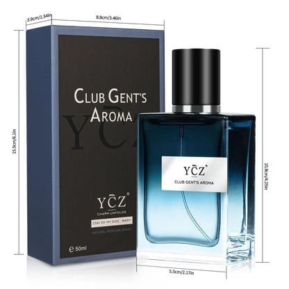 YCZ Men's Eau de Toilette Spray (1.6 oz) — Lemon, Pineapple, Ambergris, Musk — 24-Hour Long-Lasting Cologne