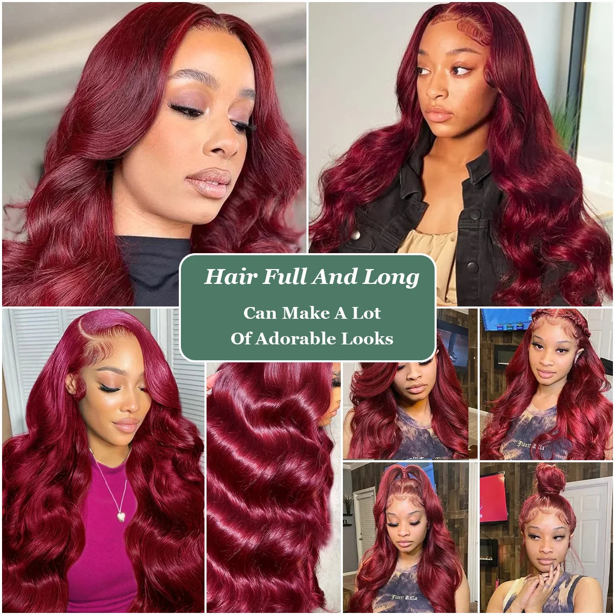 Wine Red Burgundy 99J 40 Inches Long-length 200% High Density 13x6 13x4 HD Transparent Lace Frontal Wig Human Hair Wigs Body Wave Brazilian Hair Pre Plucked For Women