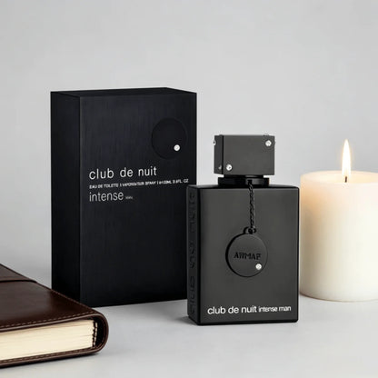 Armaf Club de Nuit Intense Man EDT Perfume For Men Crisp Bergamot Citrus Pine Woody Smoky Aroma Long Lasting Matte Black Square Bottle With Diamond-studded Cap Night Party Dating Present