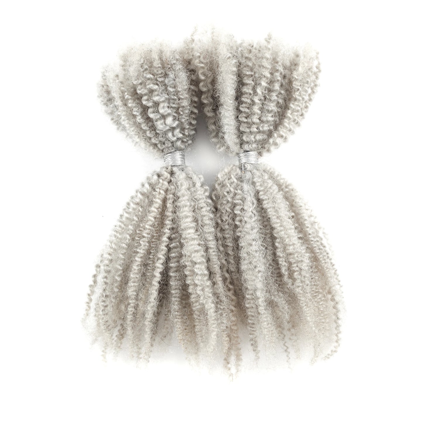 ANNA Factory No Middleman Best Selling Wholesale Price Grey Color 4C100%Human Hair Afro Kinky Bulk Hair Extension for African