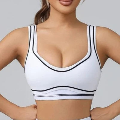 Yoga Suit Women Sport Set Pilates Clothing High Waisted Elasticized Leggings Hip Lifting Pants Gather Top Vest Strip Workout Set