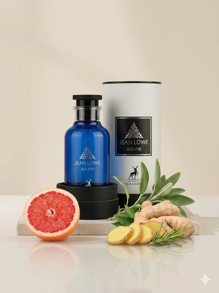 Jean Lowe Azure Immortel Perfume 3.4oz EDP Long Lasting Fresh Citrus Woody Amber Unisex Fragrance For Men Women Anniversary Gift Birthday Gift Summer Travel Luxury Perfume Bergamot Grapefruit Ginger Musk Marine Fresh Cologne Daily Wear Office Date Night E
