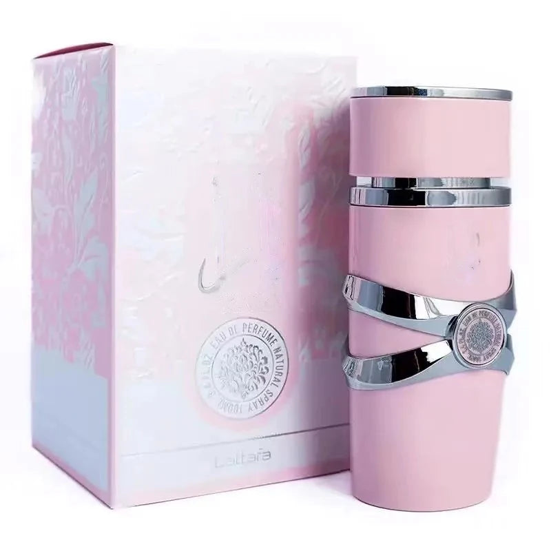 YARA Yala perfume is a gentle and sweet oriental flower and fruit flavor. Vanilla, musk, and amber finish, sweet and elegant, with a gentle and seductive Middle Eastern style. The pink bottle design is exquisite and romantic