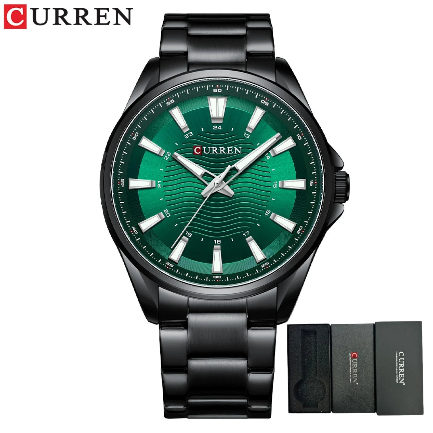 CURREN Classic Simple Stainless Steel Quartz Wristwatches Fashion Brand Men's Watches with Luminous Hands Gifts