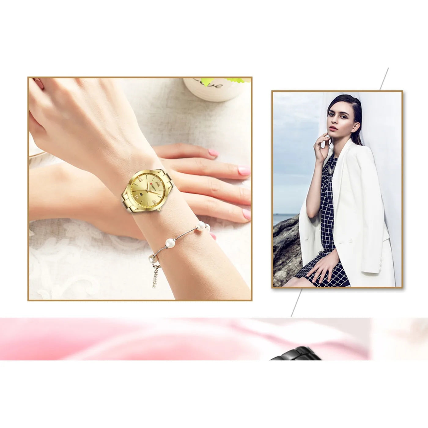 CURREN New Simple Women Bracelet Wrist Watches Light Extravagant Girls Fashion Geneva Quartz Clock Female Luxury Wristwatch 2017