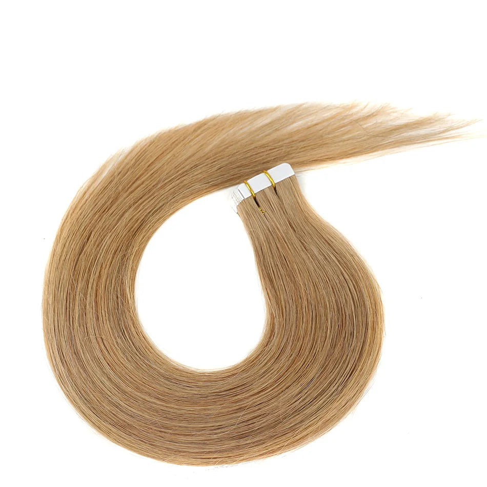 BHF Tape In Hair Extensions Human Hair 20pcs/Pack European Remy Straight Invisible Tape Ins Adhensive 100% Human Hair For Salon