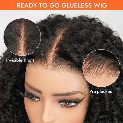Alipearl Hair New Curly Wave Wig Glueless Pre Bleached Pre Cut 7x5 Ready To Go Closure Wig Human Hair With Pre Plucked Hairline