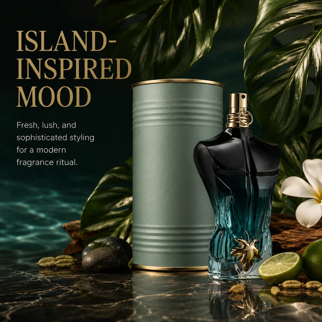 Premium Luxury Black Blue Torso Men Perfume 100ml 3.4oz CologneSpray Fresh Aquatic Scent Masculine LongLasting Metal Tin Gift Box