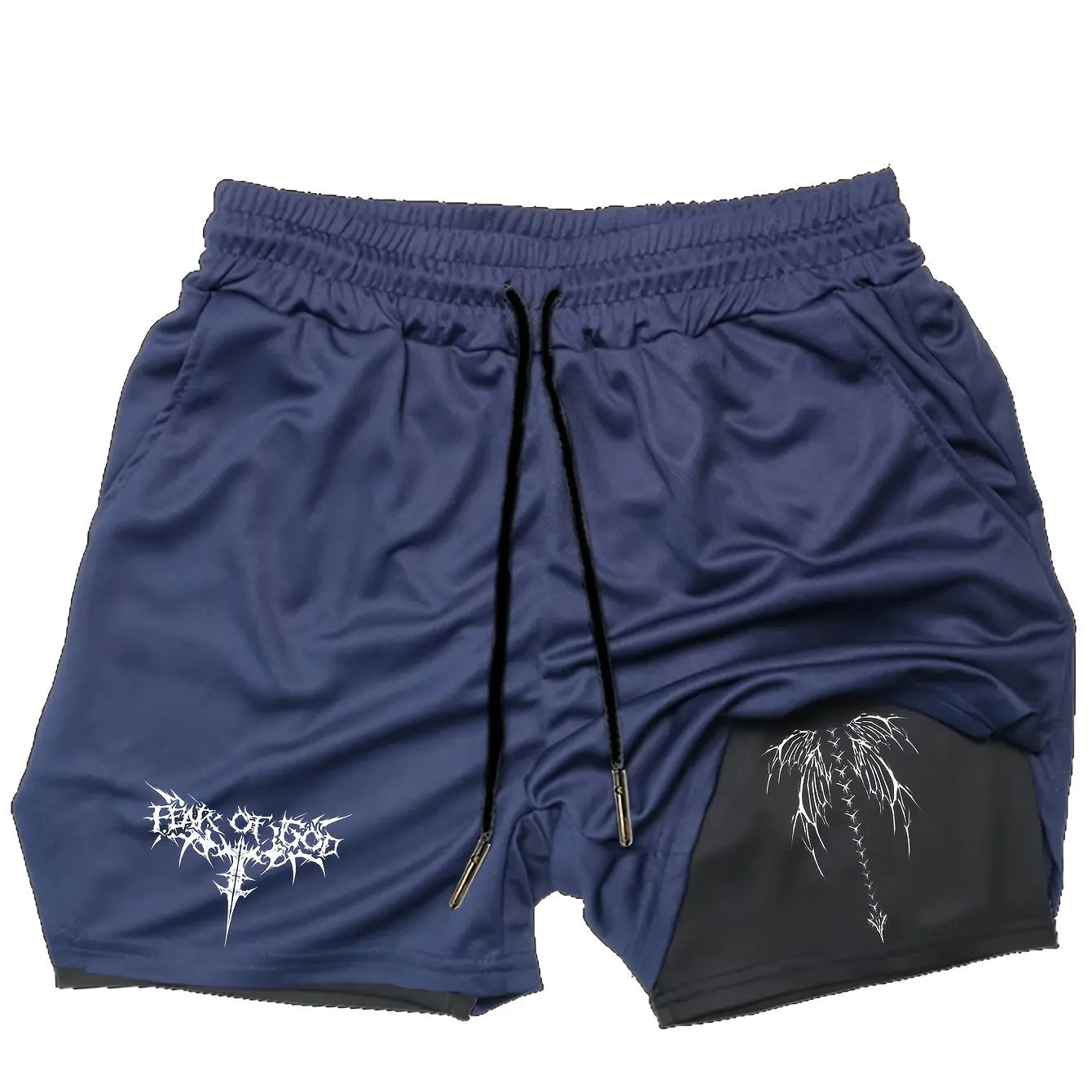 Men Running Shorts 2 in 1 Double-deck Sport Shorts Sportswear Gym Fitness Short Pants Training Jogging Bottom Men's Clothing